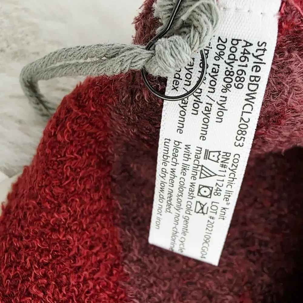 Barefoot Dreams CozyChic Lite Confetti Beanie Crimson Red Rosewood NWT OS